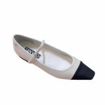 Chanel Square Toe Ballet Flats Black White - Image 12