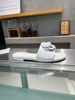 Chanel Camellia Slides White - Image 9