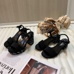 Chanel Sandal Pump Stone Beads Black Silver G45365 B15306 Nu665 - Image 4