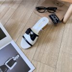 Chanel Grosgrain Ribbon Bow Mule Leather White - Image 5