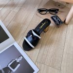 Chanel Grosgrain Ribbon Bow Mule Leather Gold Black - Image 5