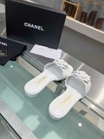 Chanel Camellia Slides White - Image 6
