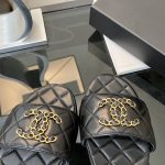 Chanel 23P Quilted Cc Chain Mule Sandal Black G39954 X56940 94305 - Image 6