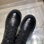 Chanel Cc Lace Up Boot Black G45124 B14018 94305 - Image 7