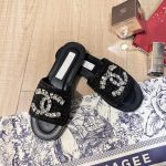 Chanel Coco Mark 23Ss Straw And Leather Sandals - Image 8