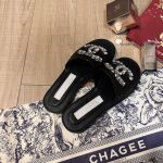Chanel Coco Mark 23Ss Straw And Leather Sandals - Image 3