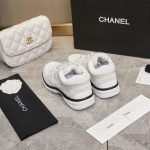 Chanel Velour Tweed Cc Sneaker White - Image 3