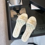 Chanel 23P Quilted Cc Chain Mule Sandal White - Image 7