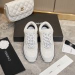 Chanel Velour Tweed Cc Sneaker White - Image 8