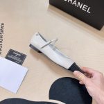 Chanel Square Toe Ballet Flats Black White - Image 7