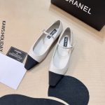 Chanel Square Toe Ballet Flats Black White - Image 9