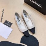 Chanel Square Toe Ballet Flats Black White - Image 11