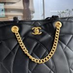 Chanel Cc Caviar Shopping Bag Black 37Cm - Image 6