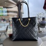 Chanel Cc Caviar Shopping Bag Black 37Cm - Image 8