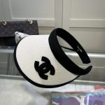 Chanel Straw Cc Visor Hat White - Image 7