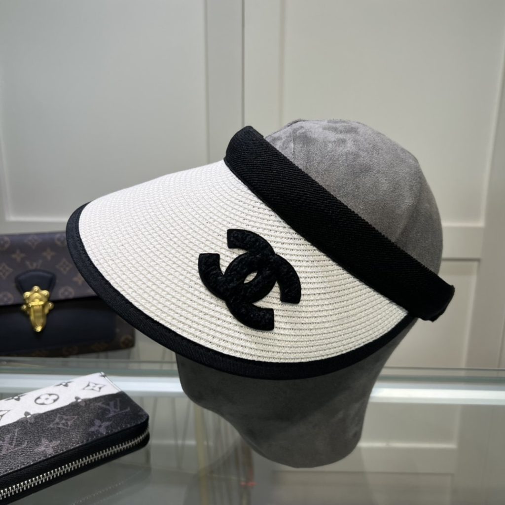 Chanel Straw Cc Visor Hat White - Image 3