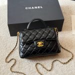 Chanel Mini Flap Top Handle Bag And Gold Metal Black 20Cm AS5355 B19386 94305 - Image 4