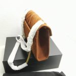 Saint Laurent Envelope Medium Matelassé Suede Shoulder Bag Brown 24Cm - Image 6