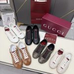 Gucci Men Shift Trainers All Black Leather 857018 Aafuh 1086 - Image 3