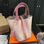 Hermes Picotin Lock 18 Pocket Bag Light Pink 18cm - Image 6