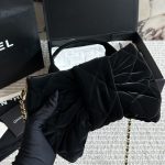 Chanel Bow Bag Velvet Effect Nylon And Gold Tone Metal Black 35Cm As5851 B22154 94305 - Image 8