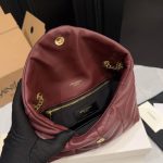 Saint Laurent Toy Puffer In Shiny Leather Burgundy 22Cm 759337Aaffa6593 - Image 9