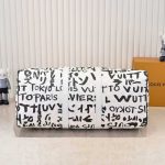Louis Vuitton Keepall Bandoulière 50 Black And White 50cm N40804 - Image 5