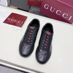 Gucci Men Shift Trainers All Black Leather 857018 Aafuh 1086 - Image 6