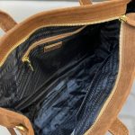 Prada Bonnie Large Suede Handbag Brown 38Cm 1Ba433 2C4S F0401 V Moo - Image 9