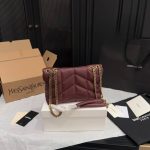 Saint Laurent Toy Puffer In Shiny Leather Burgundy 22Cm 759337Aaffa6593 - Image 8