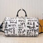 Louis Vuitton Keepall Bandoulière 50 Black And White 50cm N40804 - Image 4