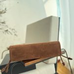 Prada Bonnie Medium Suede Handbag Brown 32Cm 1Ba426 2C4S F0401 V Moo - Image 9