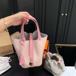 Hermes Picotin Lock 18 Pocket Bag Light Pink 18cm - Image 3