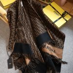 Fendi Poncho Brown Wool And Cashmere Poncho Fxx723aqcwf0qe1 - Image 4