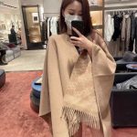 Fendi Fringed Wrap Poncho In Brown Fxx715ahrff0qu5 - Image 5