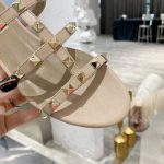 Valentino Garavani Rockstud Flat Slide Sandal Beige 5W2S0C49Vod P45 - Image 8