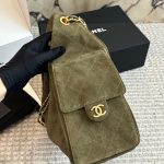Chanel Small 25 Handbag Gold Tone Metal Khaki 26Cm - Image 4