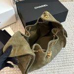 Chanel Small 25 Handbag Gold Tone Metal Khaki 26Cm - Image 6