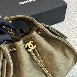 Chanel Small 25 Handbag Gold Tone Metal Khaki 26Cm - Image 7