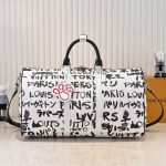 Louis Vuitton Keepall Bandoulière 50 Black And White 50cm N40804 - Image 3