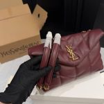 Saint Laurent Toy Puffer In Shiny Leather Burgundy 22Cm 759337Aaffa6593 - Image 6