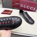Gucci Men Shift Trainers All Black Leather 857018 Aafuh 1086 - Image 4