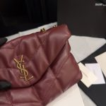 Saint Laurent Toy Puffer In Shiny Leather Burgundy 22Cm 759337Aaffa6593 - Image 5