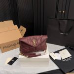 Saint Laurent Toy Puffer In Shiny Leather Burgundy 22Cm 759337Aaffa6593 - Image 3