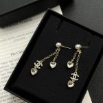 Chanel Heart Shaped Earrings Crystal In Gold Abg245 B21749 U3282 - Image 6