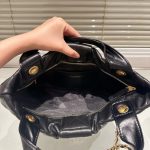 Chanel Maxi Bow Bag Shiny And Gold Tone Metal Black 51Cm - Image 10