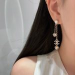 Chanel Heart Shaped Earrings Crystal In Gold Abg245 B21749 U3282 - Image 5