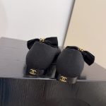 Chanel Mary Janes Grosgrain Black G46811 B22270 94305 - Image 9