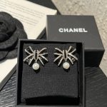 Chanel Cc Costume Earrings Black Abg402 B21902 U3576 - Image 3