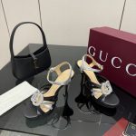 Gucci Women Pump With Crystal Interlocking G Black 852355 Aafsh 8142 - Image 5